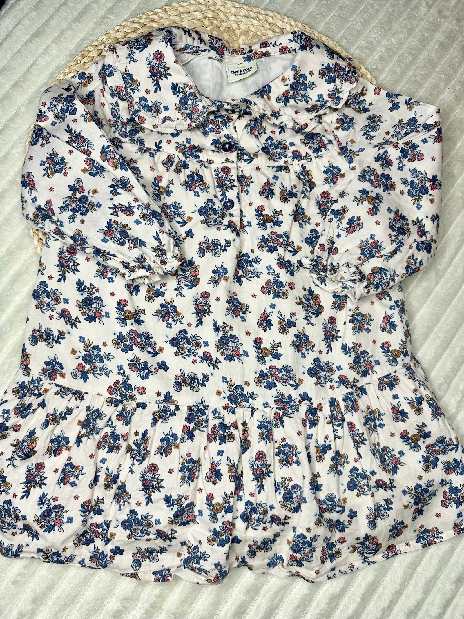 Robe fleuris Tape à l’œil 23 mois manches longues 